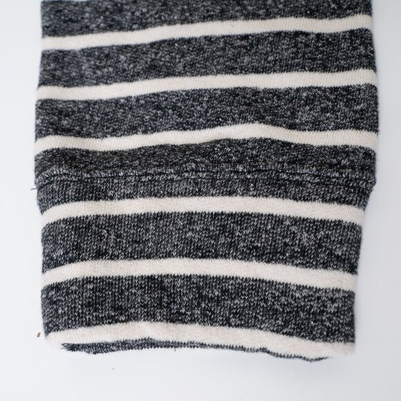 ✨Scotch & Soda Sweatshirt Striped Crewneck French Terry Cotton Linen Black White - Picture 11 of 12